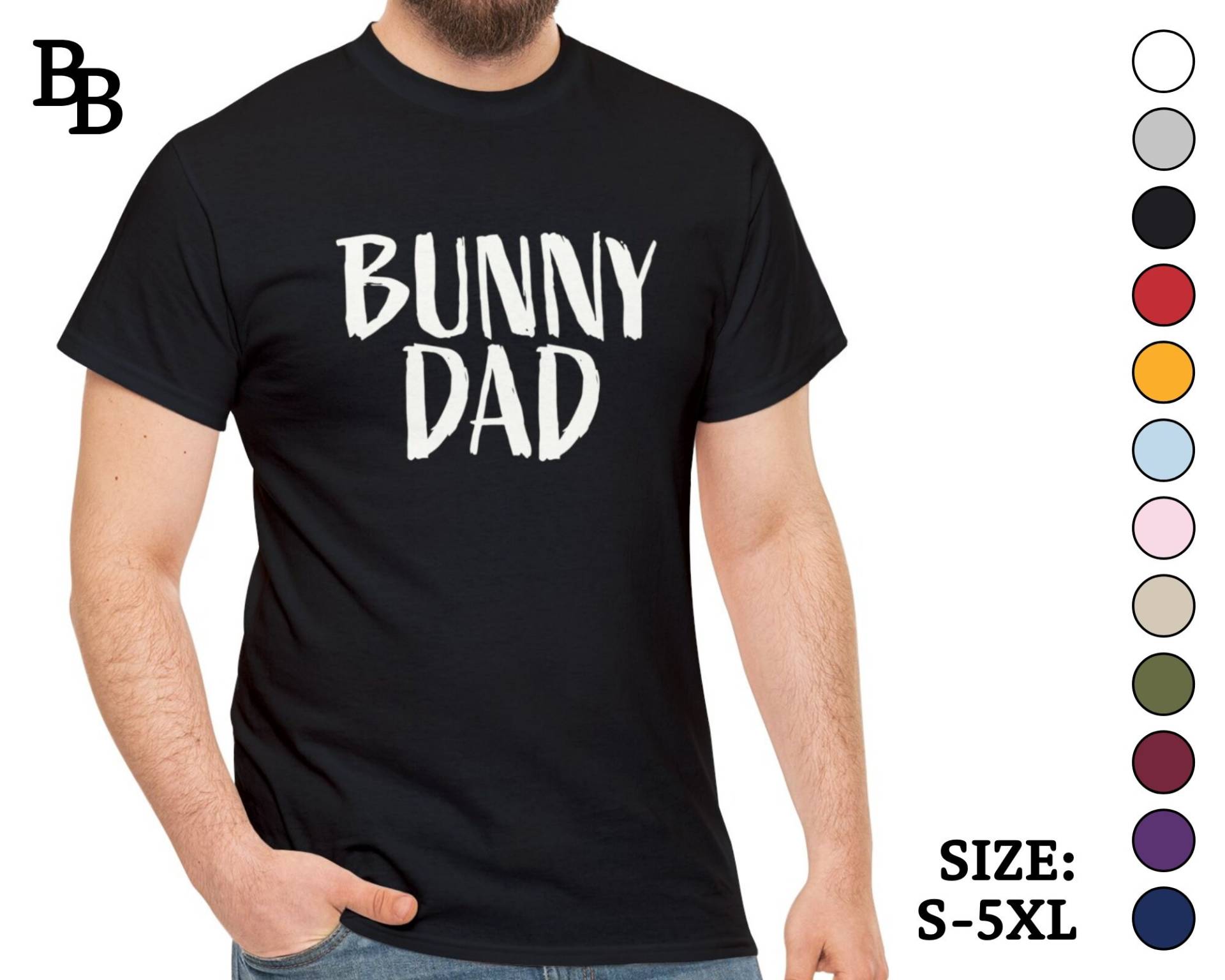 Bunny Dad Shirt, Rabbit Dad Gift T-Shirt in S-5xl 12 Colors, Funny Gifts For Dad, Cute Fathers Day Gift, Pet Lover Shirt Him, Top von BeanxBunny