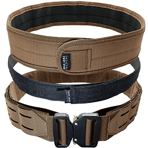 Bear Armz Tactical Battle Belt | Molle Riggers Gürtel | Duty Gürtel | Heavy Duty Anti-Rutsch-Pad & Innengürtel Kamm | 2-in-1 System, Coyote Braun, M Bear Armz Tactical Battle Belt | Molle Riggers Gürtel | Duty Gürtel | Heavy Duty Anti-Rutsch-Pad & Innengürtel Kamm | 2-in-1 System, Coyote Braun, M von Bear Armz Tactical