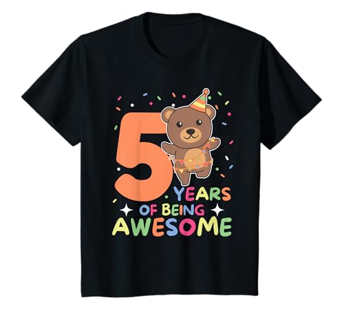 Bär zum 5. Geburtstag, für Kinder, 5 Jahre T-Shirt Bär zum 5. Geburtstag, für Kinder, 5 Jahre T-Shirt von Bear Birthday Gift Cute Animals
