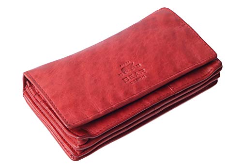 Bear Design Antic Damen Geldbörse rot 15,5x9x4cm Portemonnaie Damenbörse von Bear Design