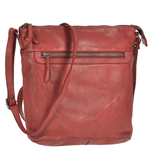 Bear Design Damen Tasche Ledertasche Umhängetasche Schultertasche 30x27cm rot von Bear Design