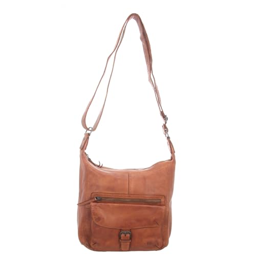 Bear Design Damen Tasche Ledertasche Umhängetasche Schultertasche Cognac von Bear Design