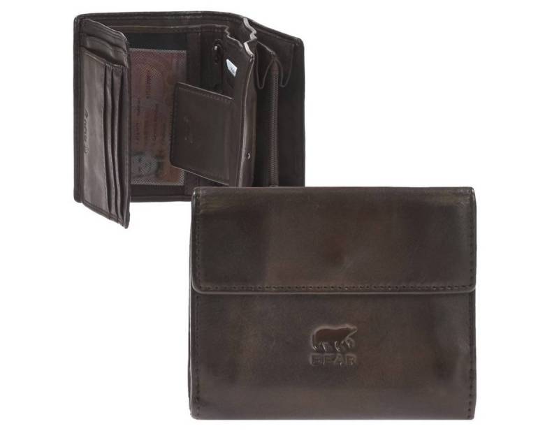 Bear Design Geldbörse "Jill" Portemonnaie Damen 12x10cm kompakt knautschiges Leder, praktische Damen-Geldbörse im handlichen Format von Bear Design