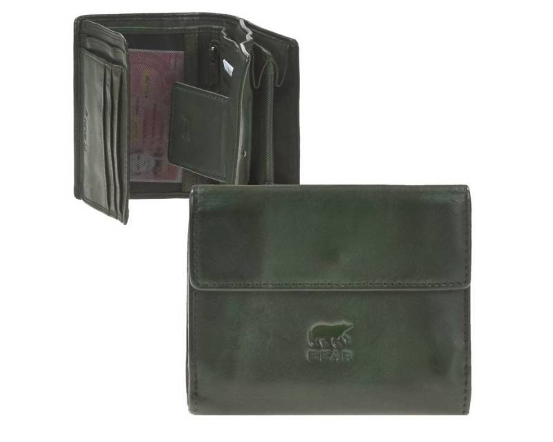Bear Design Geldbörse "Jill" Portemonnaie Damen 12x10cm kompakt knautschiges Leder, praktische Damen-Geldbörse im handlichen Format von Bear Design