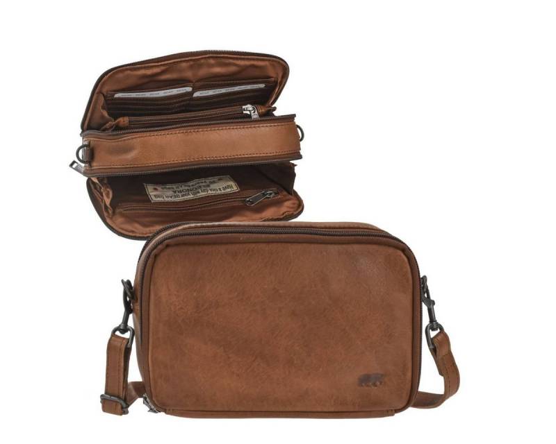 Bear Design Umhängetasche "Callisto Pelle" Schultertasche Leder 22x15cm kompakt, kleine praktische Damentasche mit 2 Fächern von Bear Design