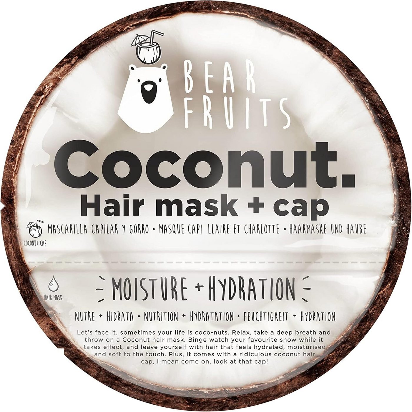Bear Fruits Haarmaske Coconut - Hair mask + cap 10er-pack von Bear Fruits
