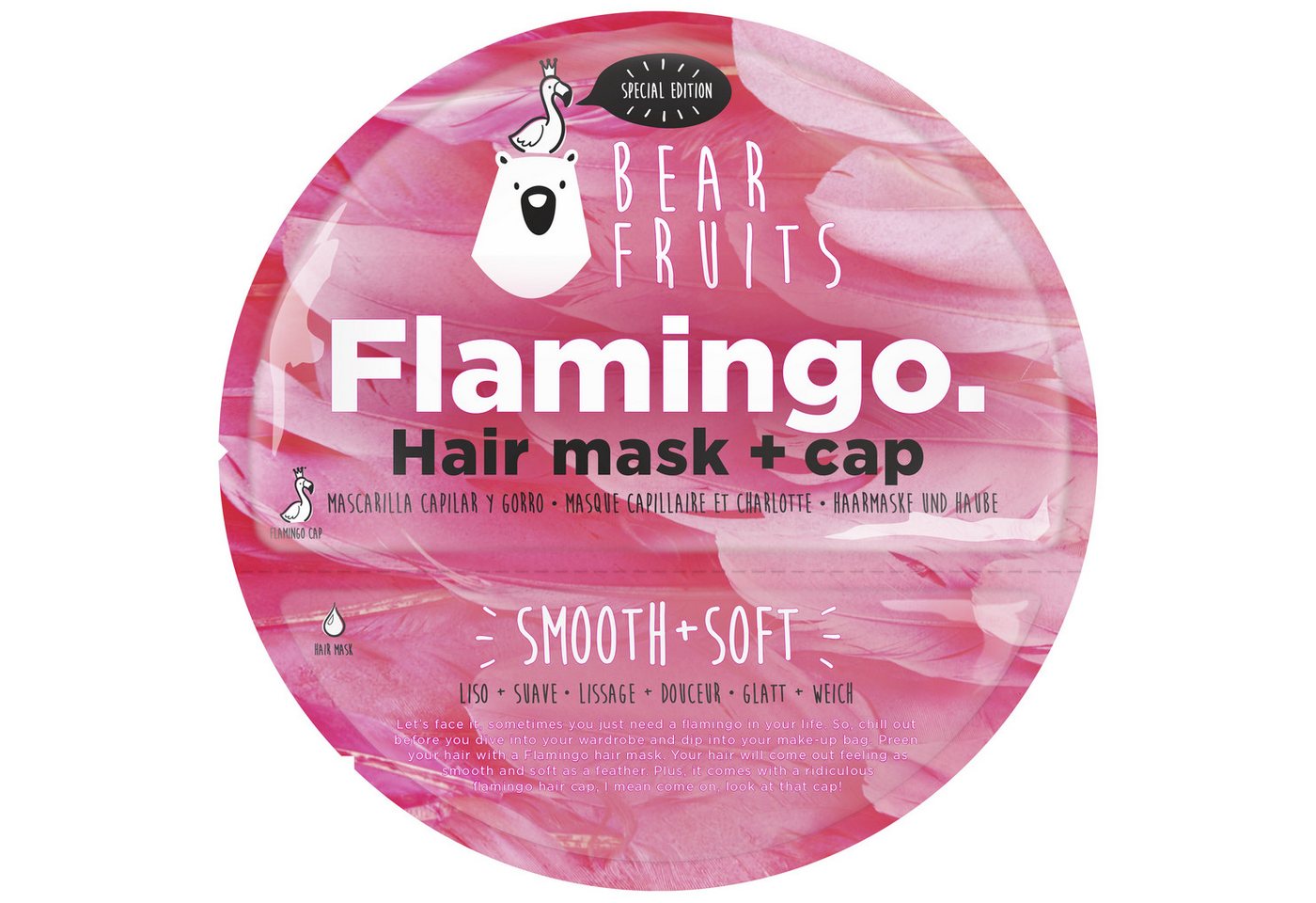 Bear Fruits Haarmaske Flamingo - Hair mask + cap 10er-Pack von Bear Fruits