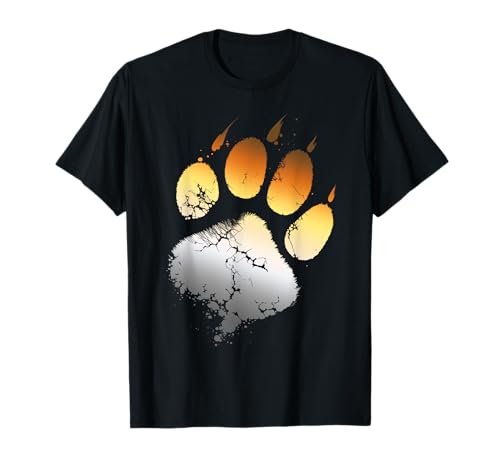 Bear Gay Pride by Content Design Studio - Herren T-Shirt - Schwarz - Small - Kurzarm - Klassische Passform - Bärengemeinschaft-Paw-Bear-Flaggenfarben-Design von Bear Gay Pride by Content Design Studio