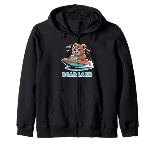Cute Bear Lake Utah and Idaho for Adults and Kids Kapuzenjacke von Bear Lake Utah and Idaho Cute Bear Boater