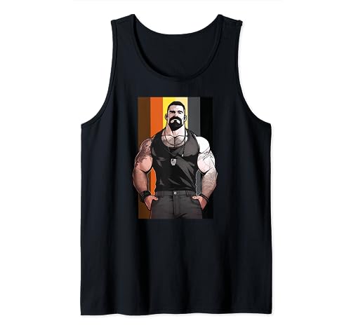 LGBT Bär Dilf Herren Muscle Daddy Homosexuell Bär & Cub Pride Tank Top von Bear Leather Cub Gay Pride 2024