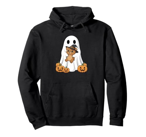 Lustiger Geist Kürbis Halloween Bär Kinder Herren Damen Pullover Hoodie von Bear Lovers Cute Halloween Outfits for Boy Girl