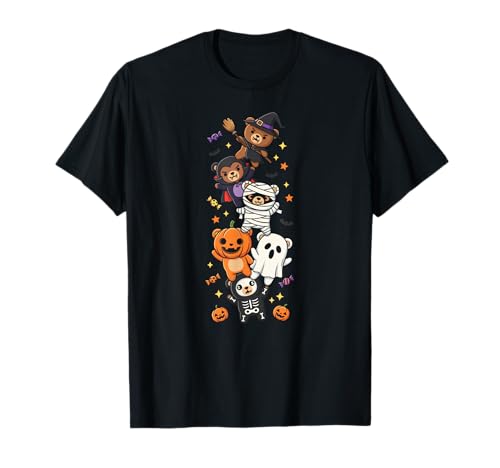 Lustiger Bär, Hexe, Vampir, Geist, Halloween, Kinder, Herren und Damen T-Shirt von Bear Lovers Halloween Skeleton Mummy Outfits