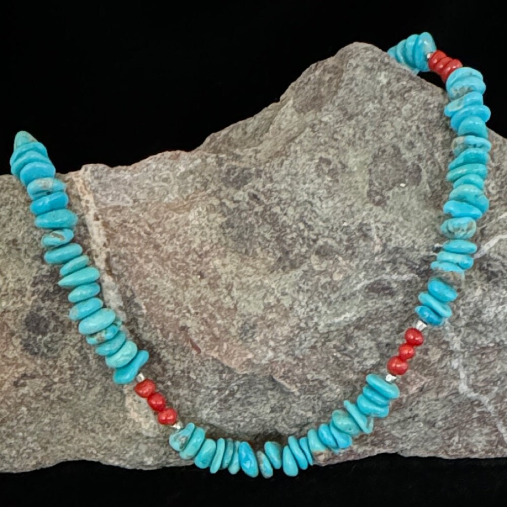 Türkis & Koralle Halskette Türkis & Koralle Halskette von BearCreekGems