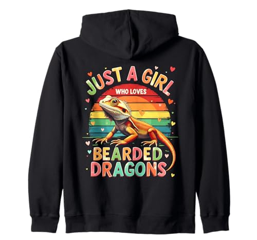 Liebenswert, nur ein Mädchen, das Bartagamen liebt, lustig und farbenfroh Kapuzenjacke Liebenswert, nur ein Mädchen, das Bartagamen liebt, lustig und farbenfroh Kapuzenjacke von Bearded Dragon Lovers Enthusiast Lizards Fans