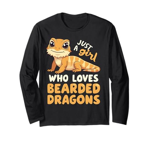 Mädchen-Grafik „Nur ein Mädchen, das Bartagamen liebt“ Langarmshirt Mädchen-Grafik „Nur ein Mädchen, das Bartagamen liebt“ Langarmshirt von Bearded Dragon Lovers Enthusiast Lizards Fans