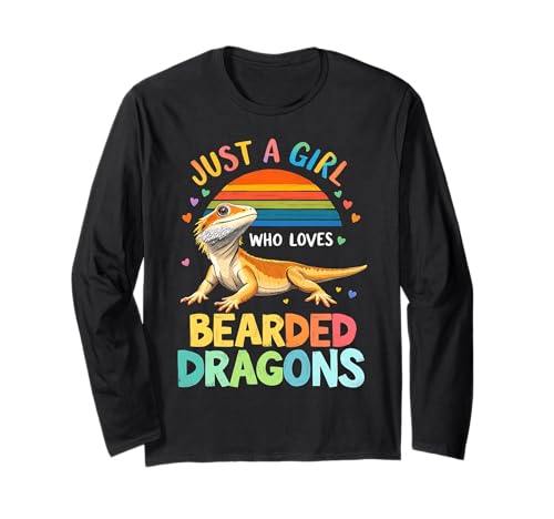 Süß, nur ein Mädchen, das Bartagamen liebt Charmantes Mädchen Langarmshirt Süß, nur ein Mädchen, das Bartagamen liebt Charmantes Mädchen Langarmshirt von Bearded Dragon Lovers Enthusiast Lizards Fans