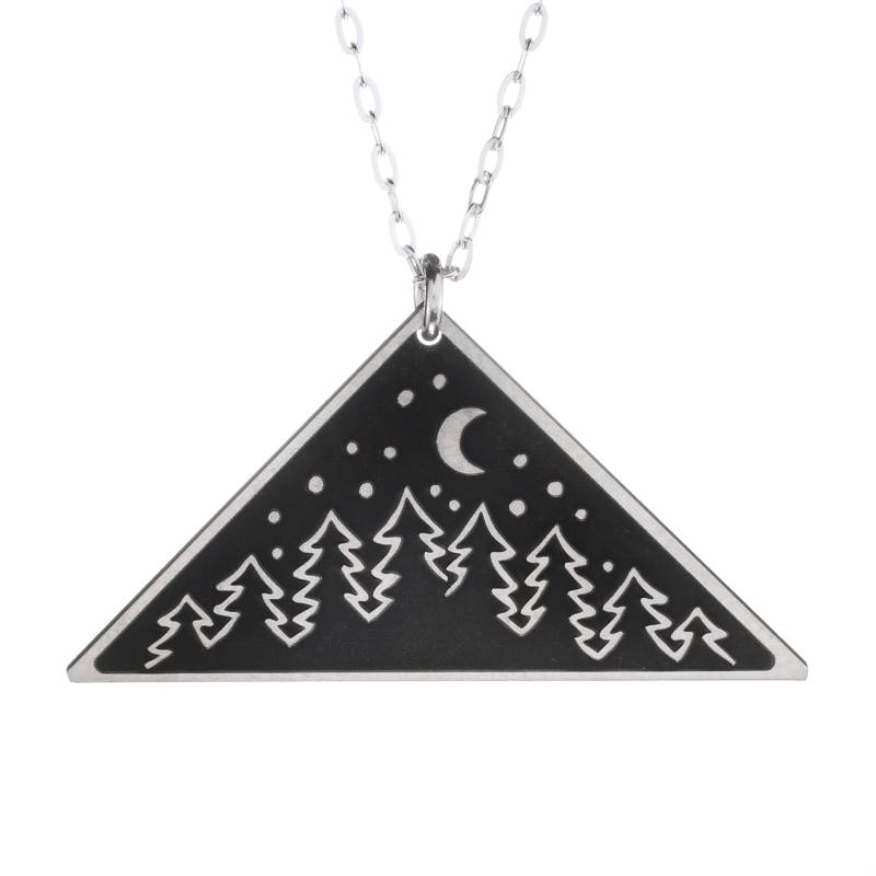 Wald Dreieck Halskette Wald Dreieck Halskette von BeardedJewelerShop