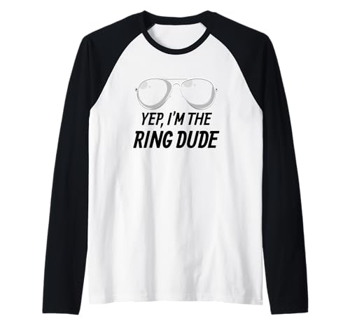Yep I'm The Ring Dude Jungen Hochzeit Kinder Träger von Ringen Raglan von Bearer Of Rings Wedding Party Co.