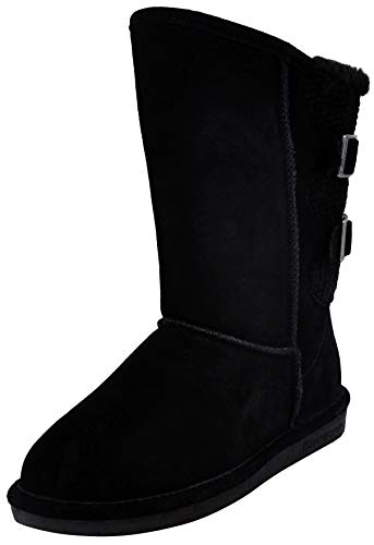 BEARPAW Damen Boshie Winterstiefel, Schwarz (Schwarzer Pullover im Rücken), 40 EU von BEARPAW