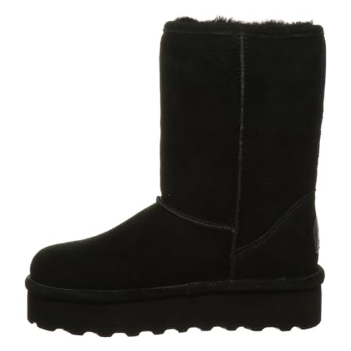 BEARPAW Damen Retro Elle Mehrere Farben | Damen Stiefel Klassisches Wildleder | Damen Schlupfstiefel | Bequemer Winterstiefel, Schwarz II, 37 EU von Bearpaw