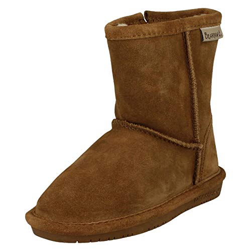 Bearpaw Emma Stiefel für Mädchen, mit echtem Schaffell, gefüttert, Braun - Hickory Braun - Größe: 28 EU von Bearpaw