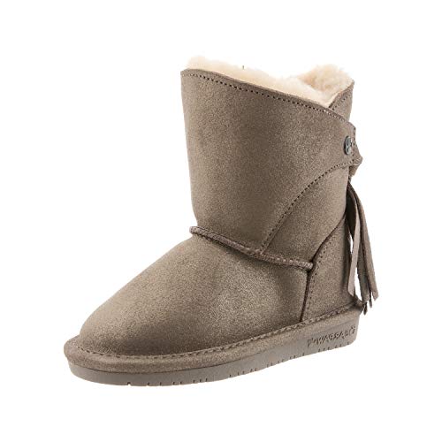 Bearpaw Mädchen MIA Toddler Schlupfstiefel, Grau Pewter Distressed 352 von BEARPAW