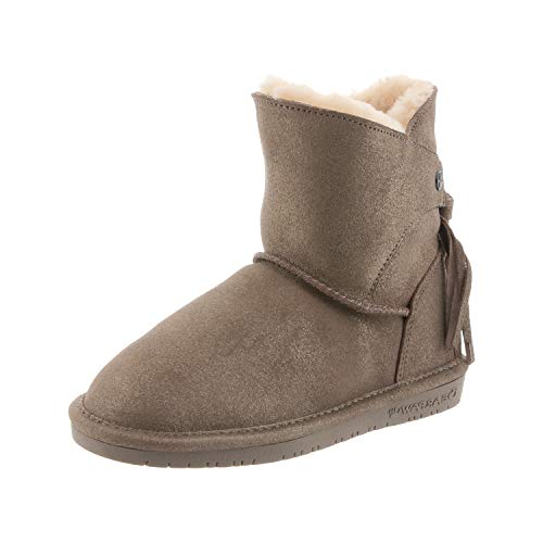 Bearpaw Mädchen MIA Youth Schlupfstiefel, Grau (Pewter Distressed 352) von BEARPAW