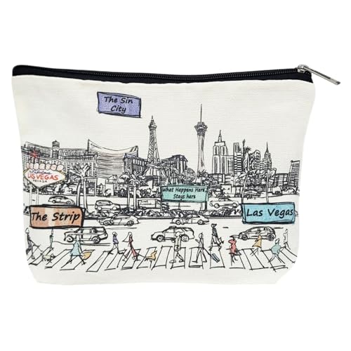 Beary Blu Cities Around the World Artwork Kosmetiktaschen-Serie – entworfen in den USA, Reise-Make-up-Tasche mit Reißverschluss, Souvenir-Geschenk für Frauen, Kunstwerk-Organizer für Geldbörse oder Beary Blu Cities Around the World Artwork Kosmetiktaschen-Serie – entworfen in den USA, Reise-Make-up-Tasche mit Reißverschluss, Souvenir-Geschenk für Frauen, Kunstwerk-Organizer für Geldbörse oder von Beary Blu