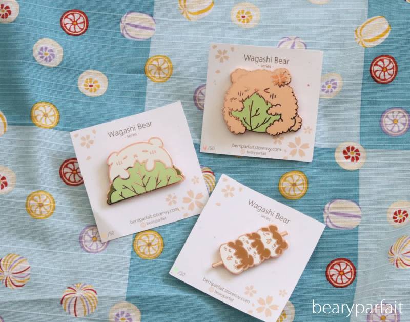 Wagashi Bär Pins Wagashi Bär Pins von BearyParfait