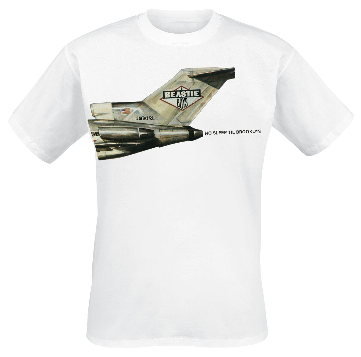 Beastie Boys No Sleep Til Brooklyn Plane T-Shirt weiß in S von Beastie Boys