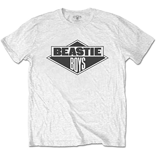 The Beastie Boys T Shirt Schwarz and Weiß Band Logo Nue offiziell Herren Weiß L von Beastie Boys