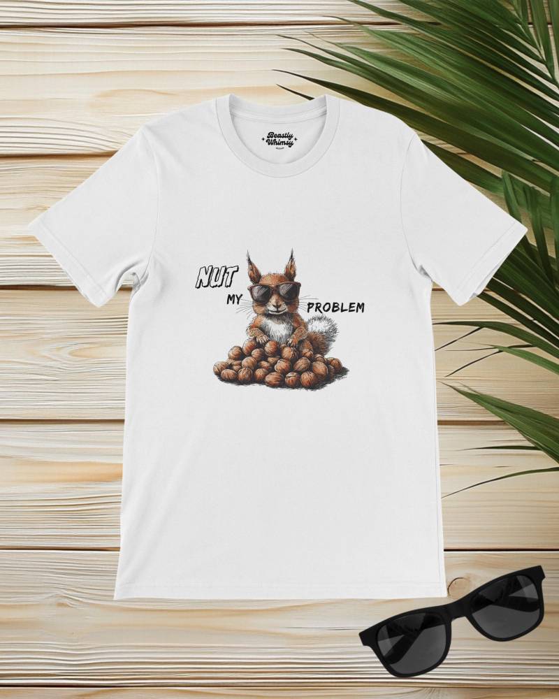 Lustiges Tier Shirt "Nut My Problem" Helle Ausführung von BeastlyWhimsy