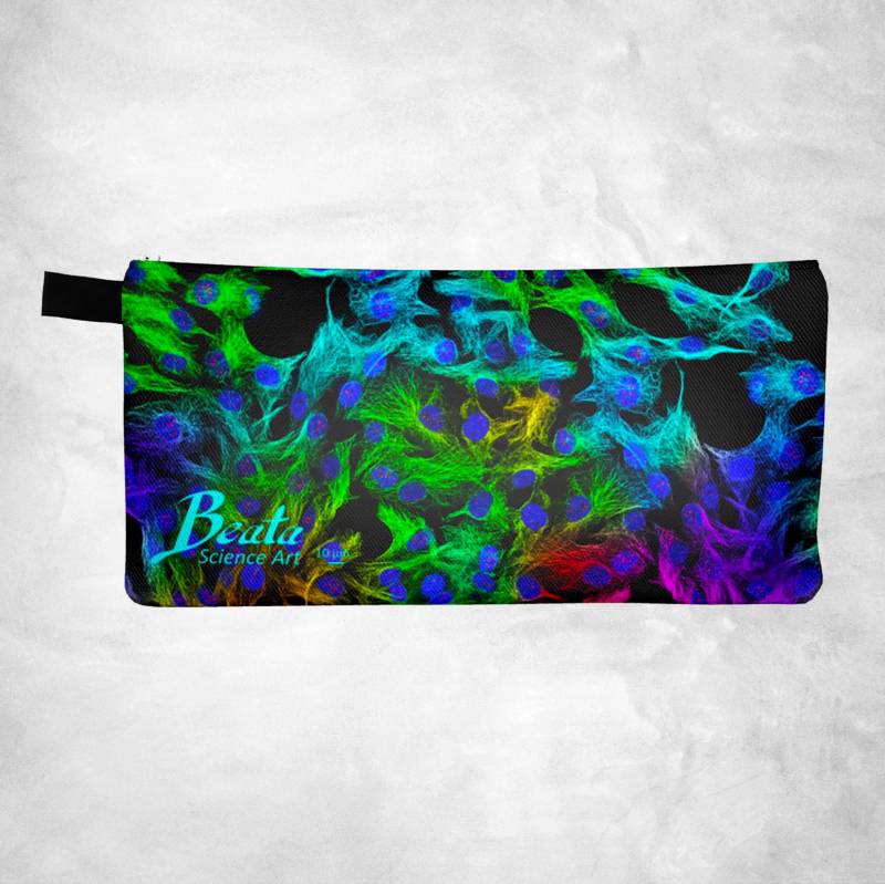 Molekulare Regenbogen Reißverschluss Tragen-Alle Tasche | Beutel, Mikroskopie, Mode, Wissenschaft Kunst, Biologie, Zellen, Dna, Mint, Lehrer von BeataScienceArt