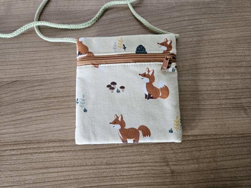 Brustbeutel Zum Umhängen Geldbörse, Kleiner Geldbeutel Fuchs Kinder Motiv Handgefertigt Neu von BeatesKreativShop