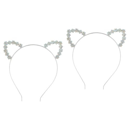 Beatifufu Katzenohren Damen 2st Haarreifen Stutzenhalter Party-kopfbedeckung Haarband Mit Katzenohren Haarreifen Für Haargummis Mittel von Beatifufu