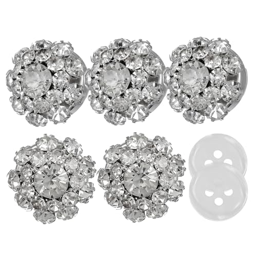 Beatifufu 1 Set Manschettenknöpfe Mit Strass-blumenmotiv: Manschettenknöpfe Und Knöpfe Für Formelle Kleidung, Hochzeiten Und Partys – Ersatz-kleidungszubehör von Beatifufu