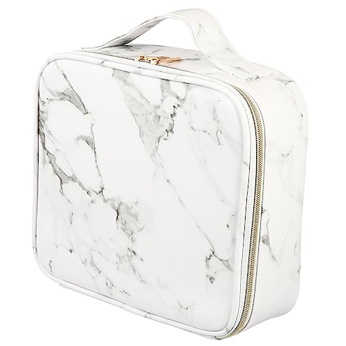 Beatifufu 1stück Reise Kosmetiktasche Mit Marmor-Design Tragbarer Schminkkoffer Mit Doppelreißverschluss Idealer Make-up Organizer Für Toilettenartikel Und Kosmetik Stabil Und Praktisch von Beatifufu