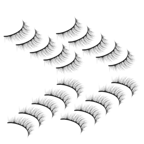 Beatifufu 10 Paare Falsche Wimpern Natürlich Dicht Cross Lash Extensions Kurz Sicher Wiederverwendbar für Frauen Mädchen Make up Party Hochzeit Alltag von Beatifufu
