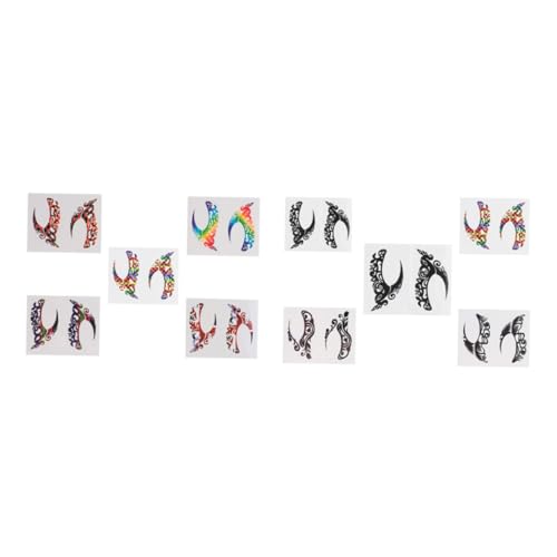 Beatifufu 10 Paare Festival Eyeliner Aufkleber Papierzubehör Stylische Augen Make Up Sticker für Mädchen Karneval Augen Dekoration Kostüm von Beatifufu