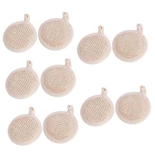 Beatifufu 10stücke Langlebige Körperpeeling-handtücher Natürliche Luffa Und Baumwoll-mischung Für Sanfte Hautreinigung Und Tiefenreinigung Während Für Täglichen Gebrauch von Beatifufu