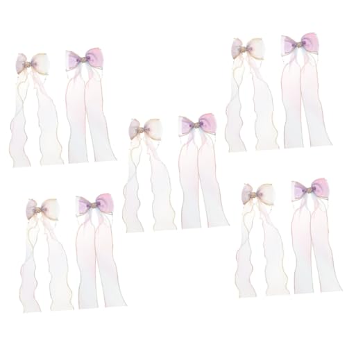 Beatifufu 10stücke Haarclips Mit Schleifen Und Langen Bändern Für Mädchen Attraktive Haarschmuck-accessoires Für Damen Für Hochzeiten Partys Und Besondere Anlässe von Beatifufu