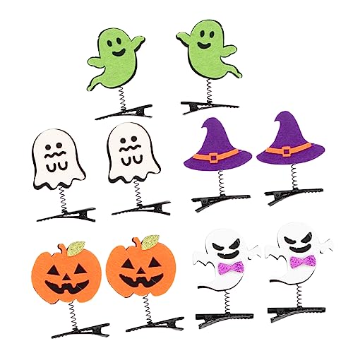 Beatifufu 10stücke Teiliges Halloween-haarspangen Junge Mädchen Geister Und Kürbisdesign Dekorative Haarclips Für Mädchen Für Halloween-accessoires Und Festliche Outfits von Beatifufu