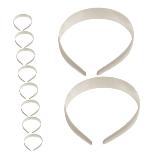 Beatifufu 10stücke Kunststoff Haarband Ohne Zähne Grauweiß Basis Für Kreative Haaraccessoires Und Handwerksprojekte von Beatifufu
