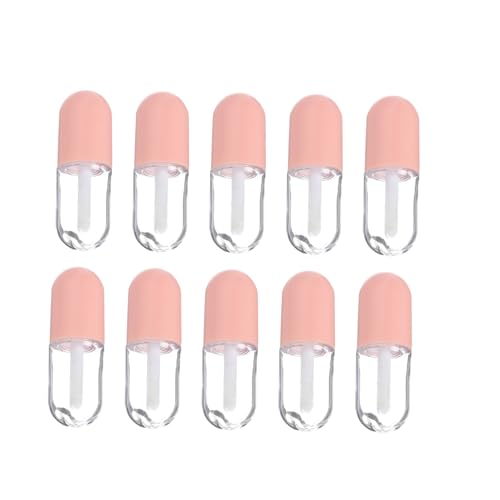 Beatifufu 10 Stück Nachfüllbare Lipgloss Tuben Kompakte DIY Lip Color Container Robuste Tragbare Lippenöl Fläschchen für Reise und Vielseitige Lippenpflegefüllungen von Beatifufu