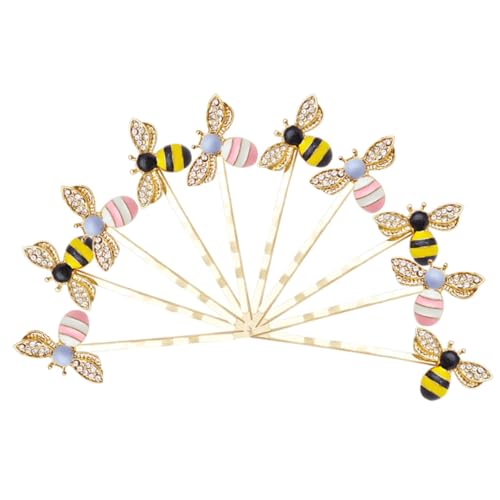 Beatifufu 10 Stück Teiliges Bienen haarnadeln Metall Haarklammern für Mädchen und Frauen Niedliche Bunte Haarschmuck Clips Einfach zu Tragen Geeignet für Hochzeit Party Alltag Dekorativ und von Beatifufu