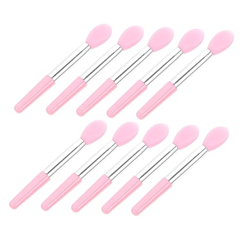 Beatifufu 10 Stück Teiliges Silikon Lippenpinsel und Lidschattenapplikator für Damen für Make Up Anfänger und Profis Tragbar und Präzise Anwendung von Beatifufu