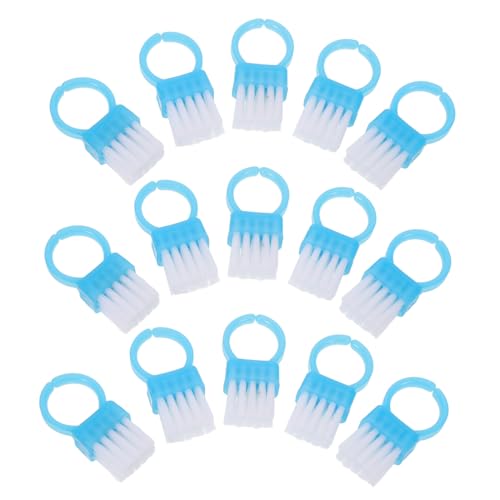 Beatifufu 100 Stück Nagelbürsten Set Robuste Kunststoffbürsten mit Festen Borsten Tragbar Vielseitig Einsetzbar für Nagelreinigung Maniküre Tastaturreinigung für Damen und Herren Blau von Beatifufu