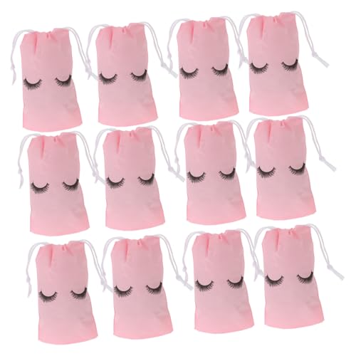 Beatifufu 100 Stück Tragbare Kosmetiktaschen mit Kordelzug Kleine Reisebeutel aus Eva Makeup Organizer Staubschutz und Kratzfest Praktisch für Wimpern und Kosmetikaufbewahrung von Beatifufu