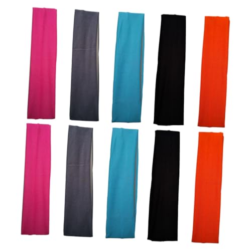 Beatifufu 10stücke Pack Stretch Stirnbänder Für Sport Dusche Make-up Haarband Kopfbedeckung Für Damen Herren Schwarz Pfirsich Orange von Beatifufu