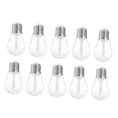 Beatifufu 10stücke Lippenbalsam Behälter Kreative Kunststoff Lip Gloss Röhrchen Transparente Nachfüllbare Fläschchen Im Glühbirnen-design Für Kosmetik Und Reisen von Beatifufu